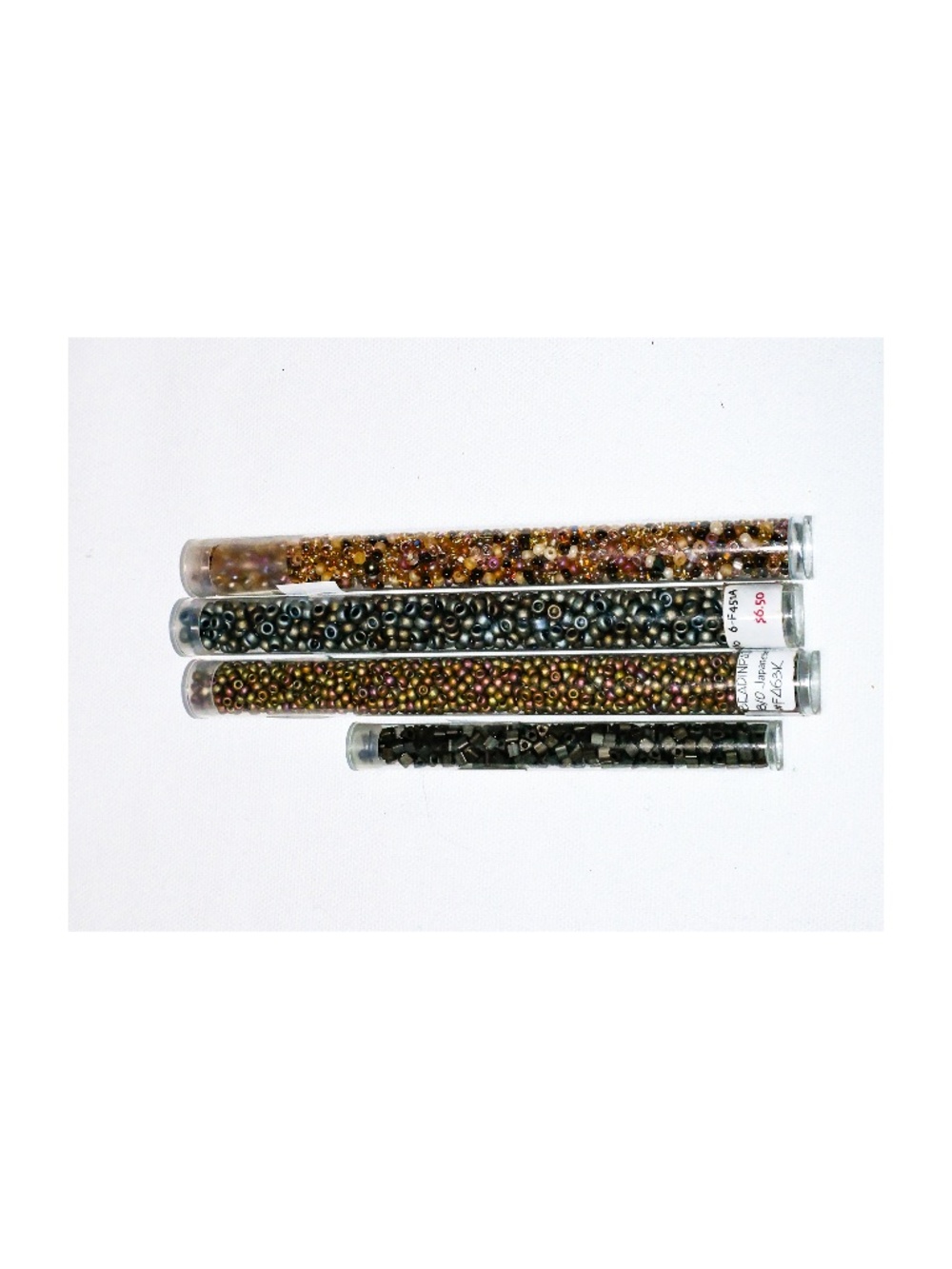 New - 4 tubes of glass seed beads